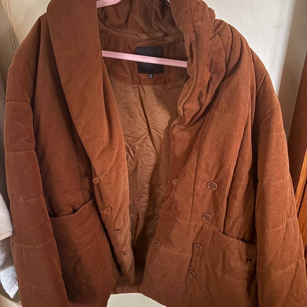 Men's Brown Double-Breasted Jacket
